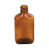 2 oz. Rockefeller Century Oval Amber Glass Bottle with 20/400 Neck  (Cap Sold Separately)